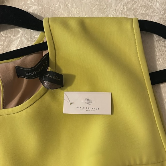 NWT BCBGMaxAzria Colorblock/Lace Cocktail Dress, Size 0 - Picture 13 of 14